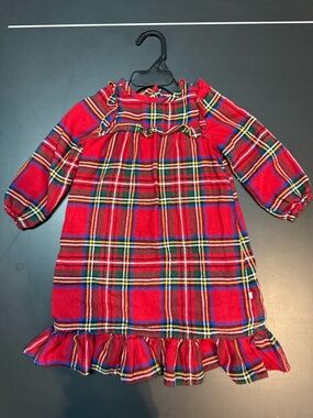 Posh Peanut Red  Tartan Plaid Flannelette Nightgown